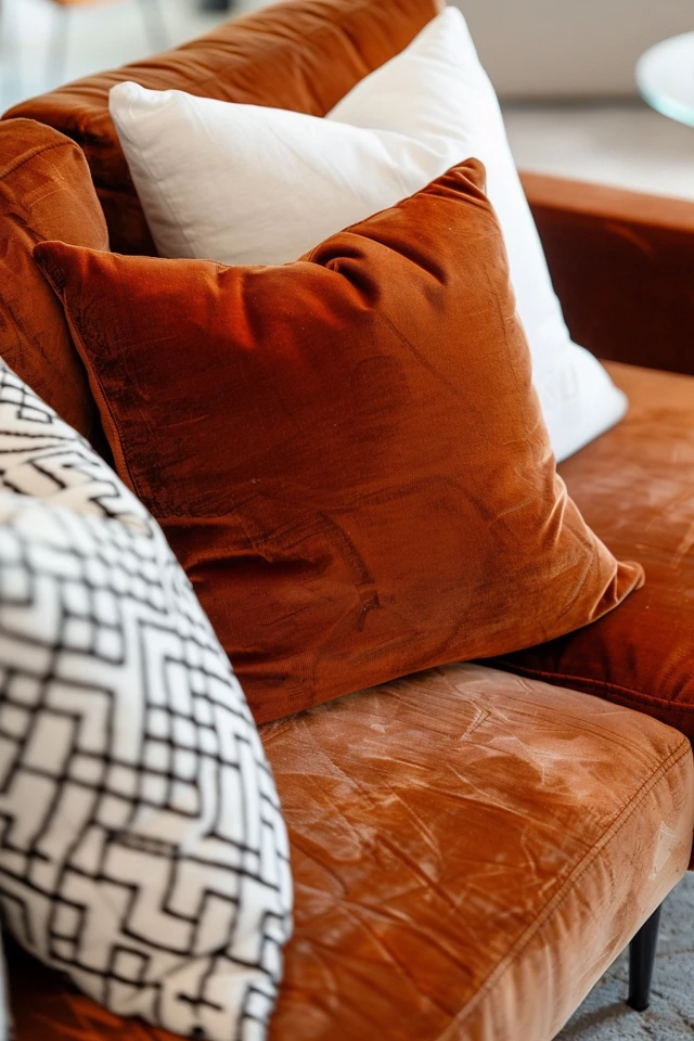 Rust Velvet Sofa: My Chic Living Room Update