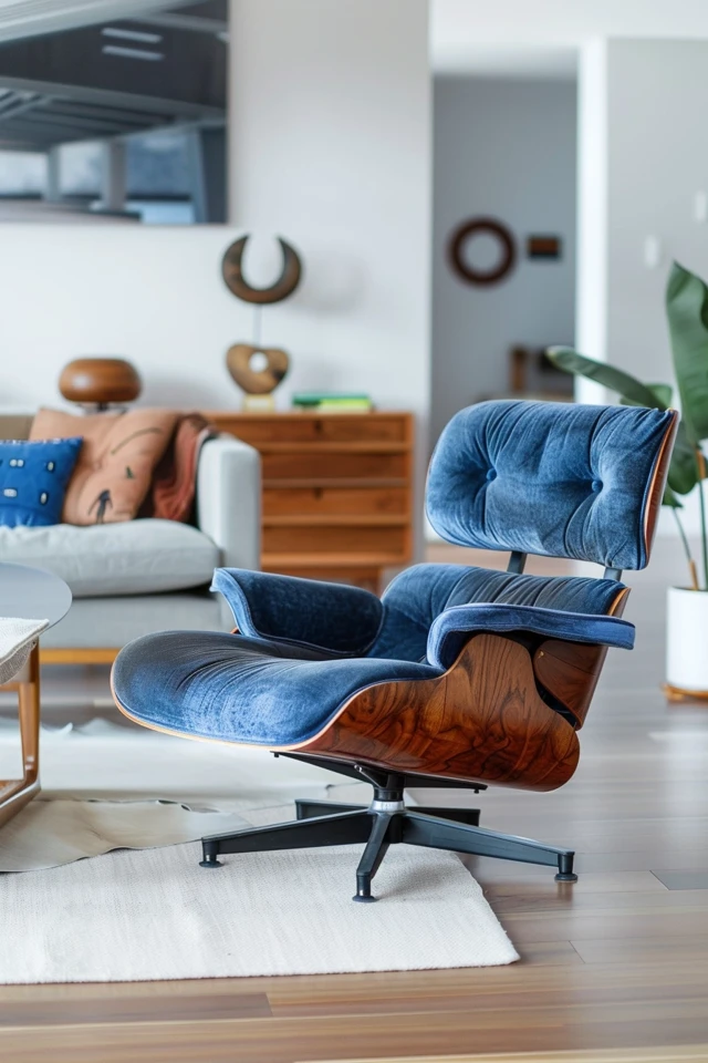 Eames Lounge Chair & Mid Century Modern Living Room Essential Furniture