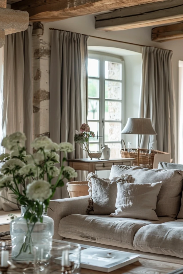 Charming French Farmhouse Living Room Ideas