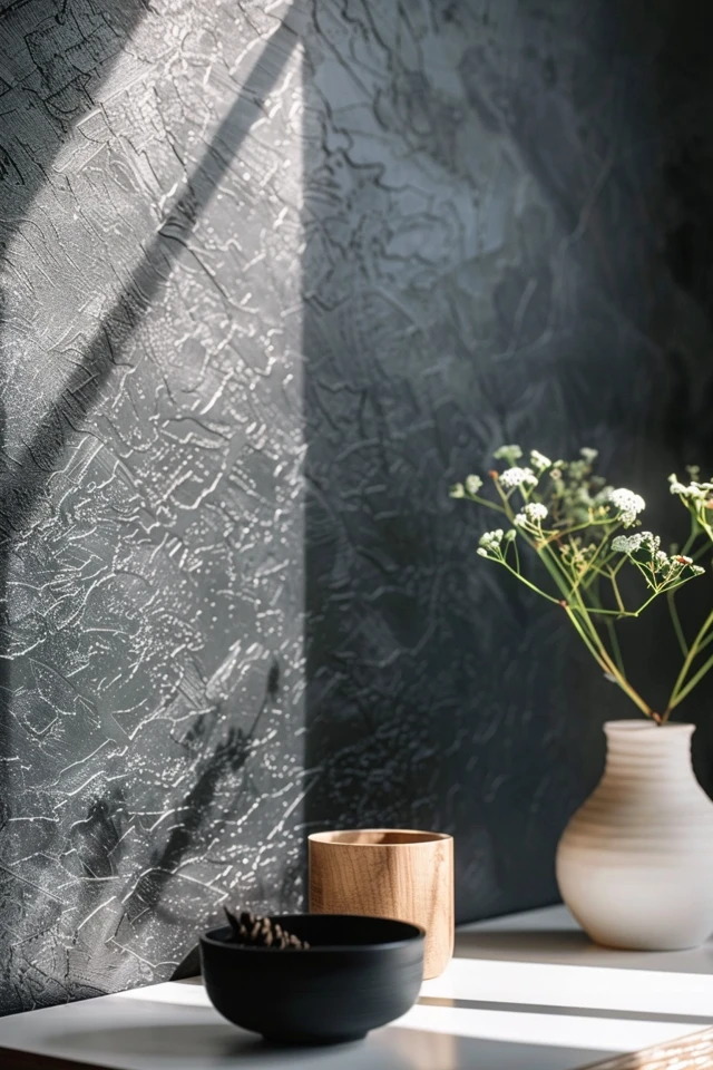 Black Textured Wall Ideas for Chic Modern Spaces