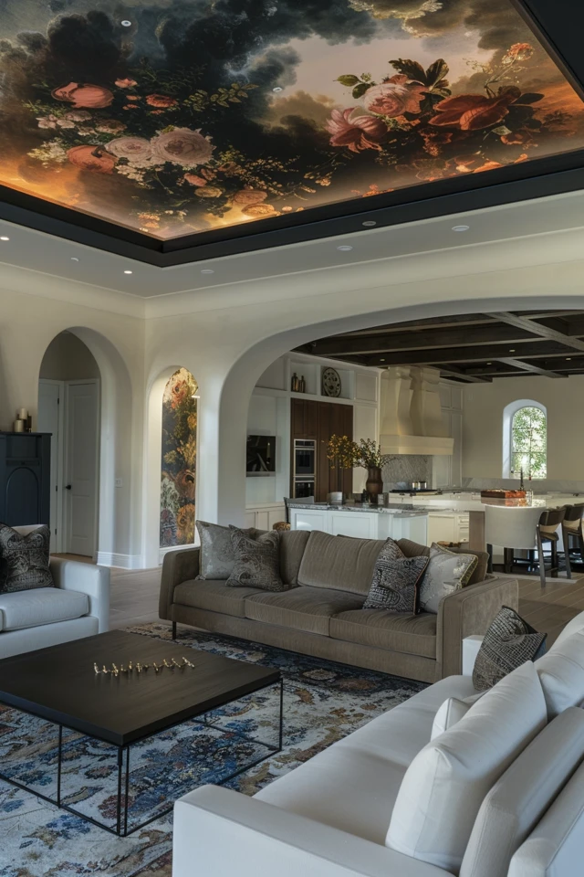 Elevate Spaces with Unique Ceiling Mural Ideas