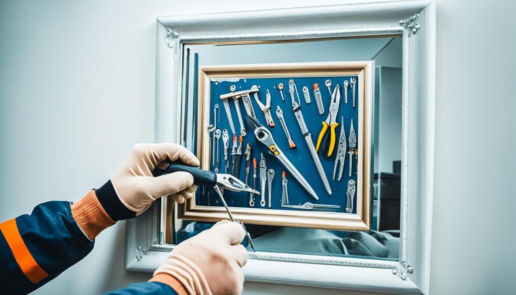 How To Remove A Mirror From A Frame Careful Detachment