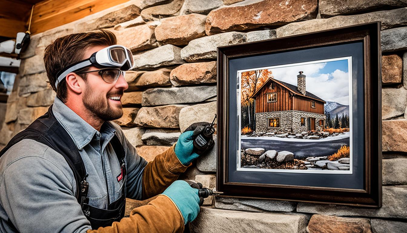 How To Hang A Picture On A Stone Fireplace Secure Attachment