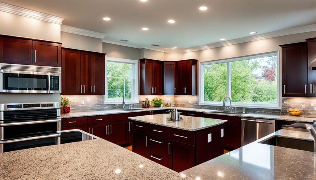Brighten Up Your Cherry Cabinet Kitchen Easily!