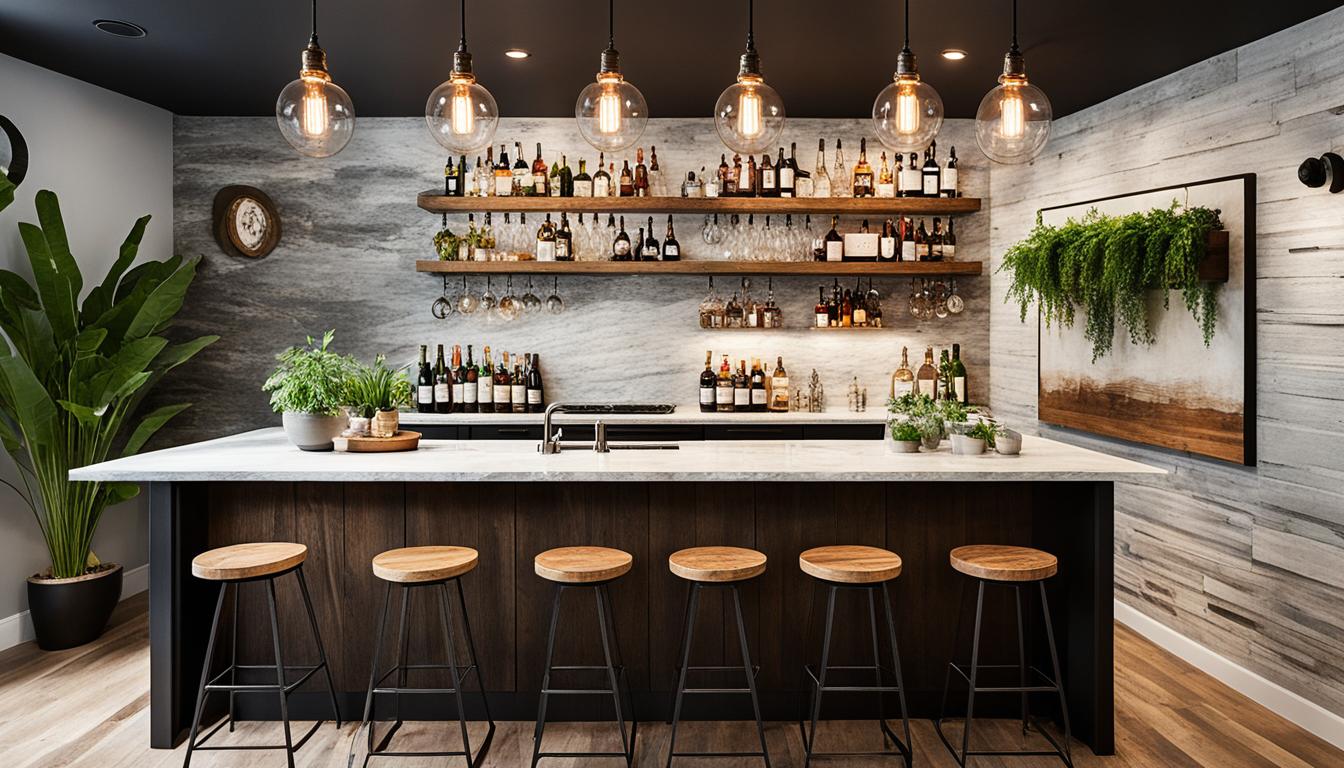 Chic Basement Corner Bar Ideas for Your Home