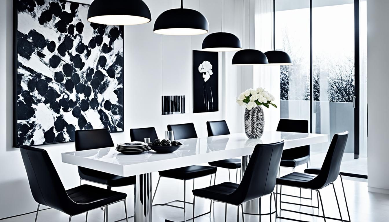 Modern Black and White Dining Room Decor Ideas