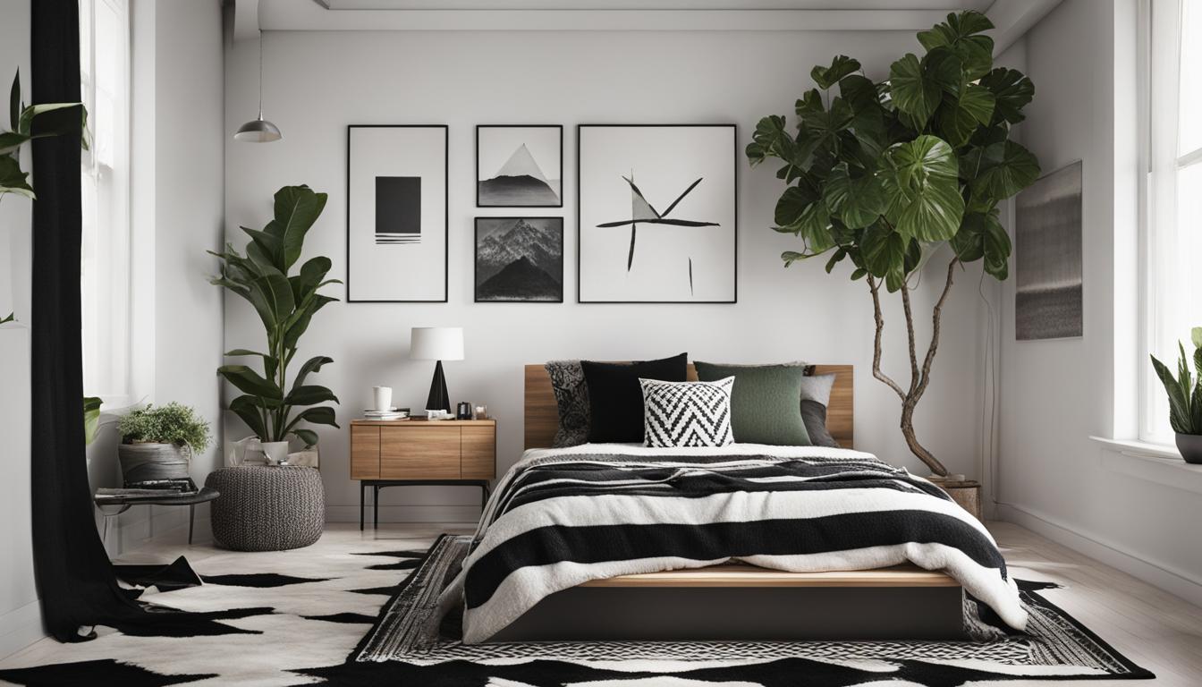 Chic Black and White Dorm Room Ideas for Students