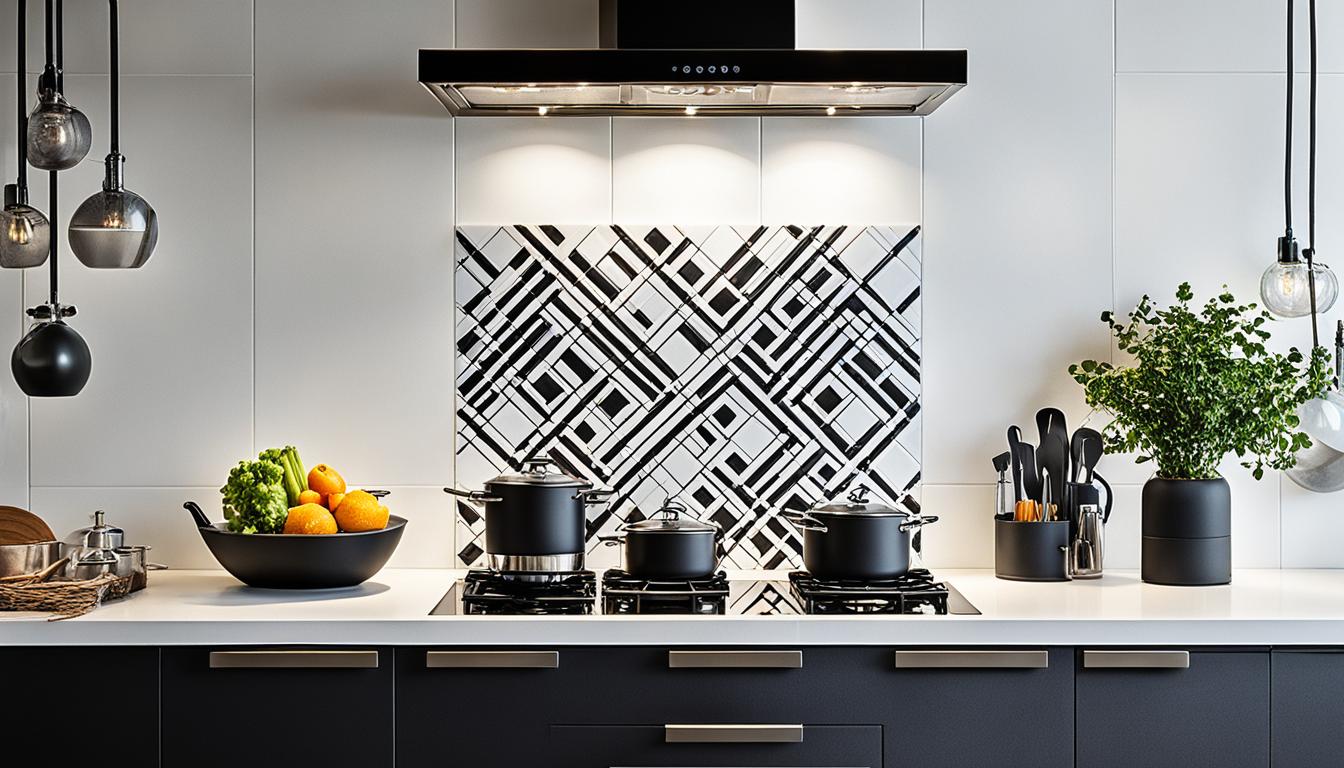 Chic Black and White Kitchen Backsplash Ideas
