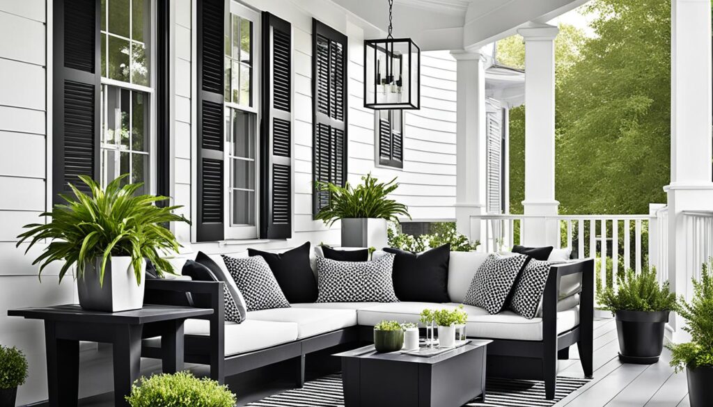 Chic Black and White Porch Ideas for Your Home
