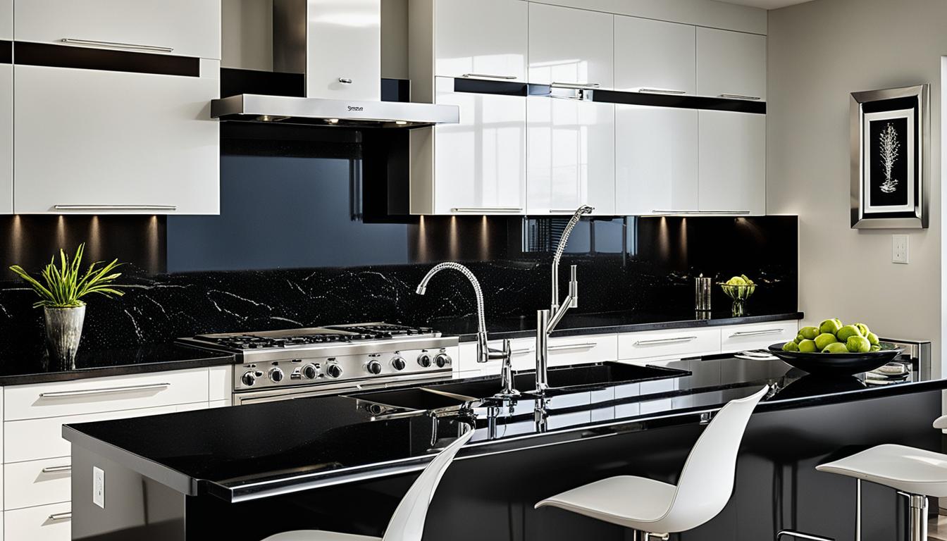 Stunning Black Countertop Backsplash Ideas