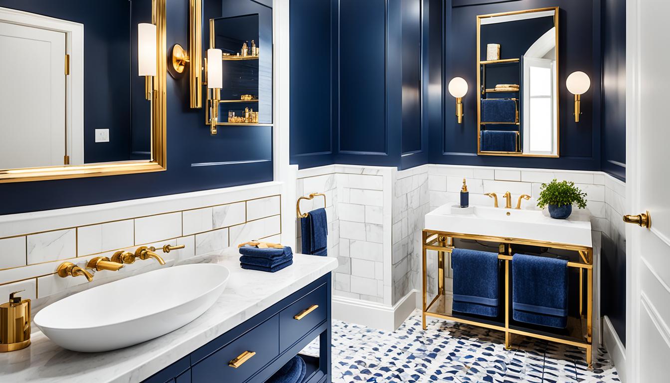 Chic Blue and Gold Bathroom Ideas to Inspire