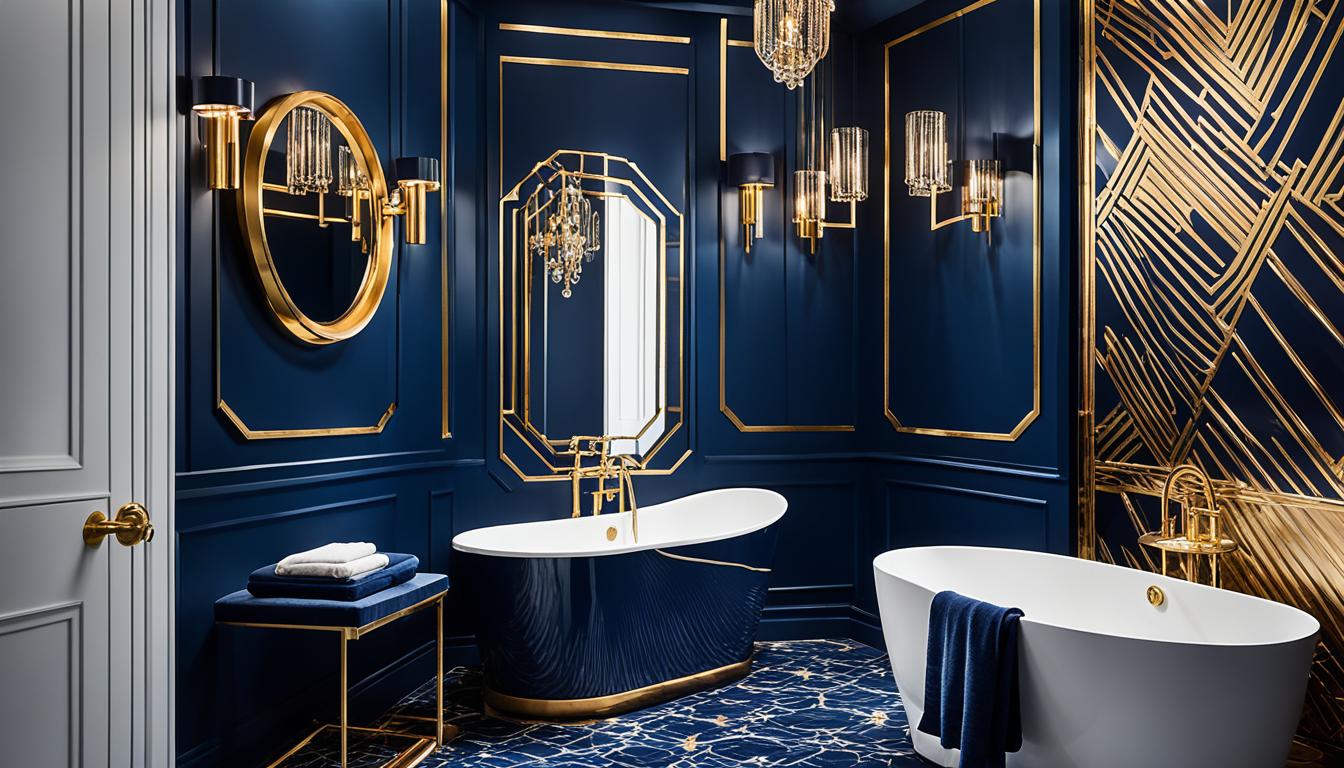 Elevate Your Space with Chic Blue and Gold Bathroom Ideas