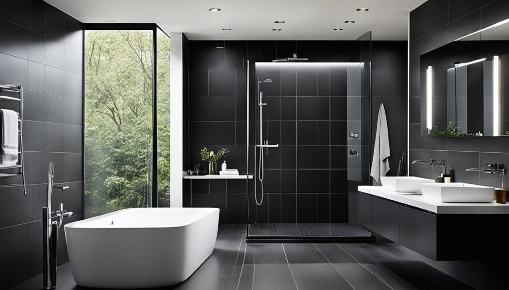 Dark Floor Bathroom Ideas Chic & Timeless Looks