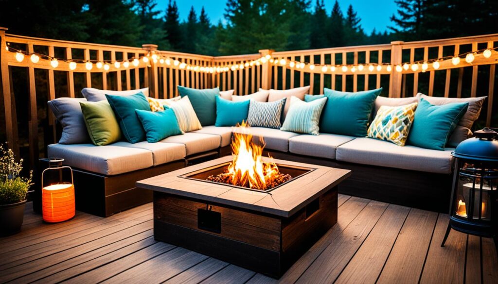 Cozy Deck Ideas with Firepit Inspirations