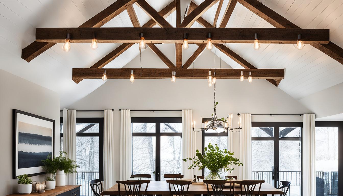 Illuminating Charm: Exposed Beam Ceiling Lighting Ideas