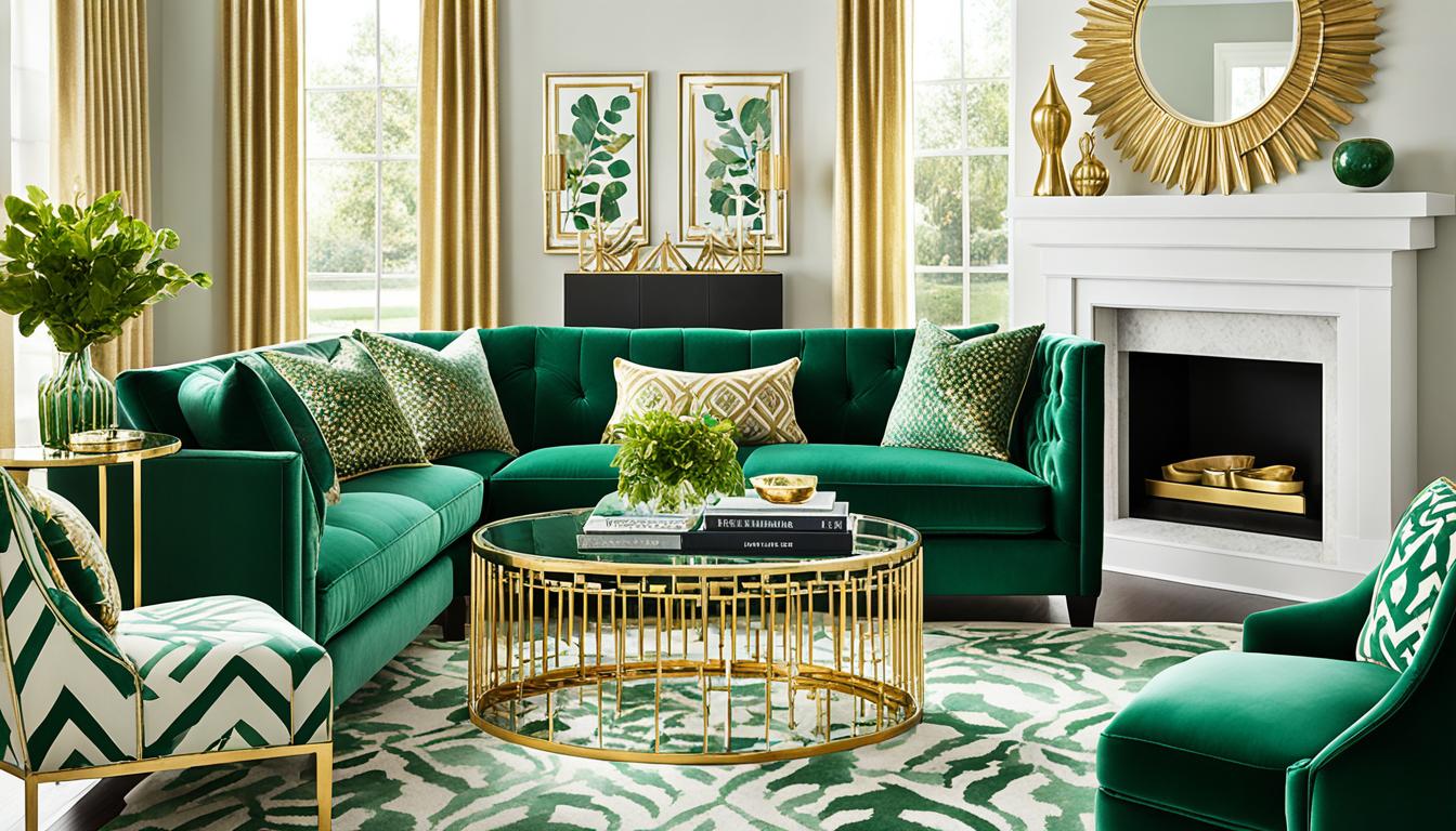 Chic Green and Gold Living Room Decor Tips