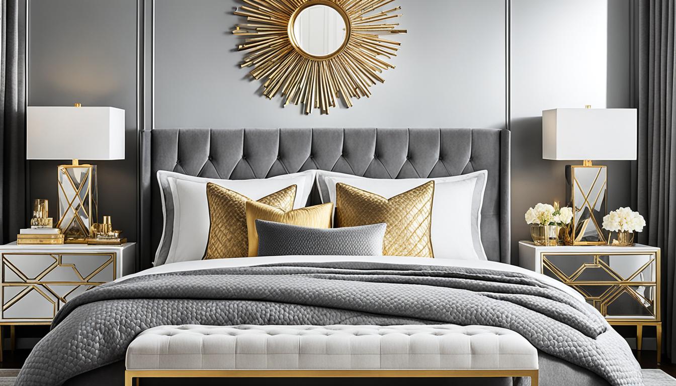 Elegant Grey and Gold Bedroom Decor Ideas