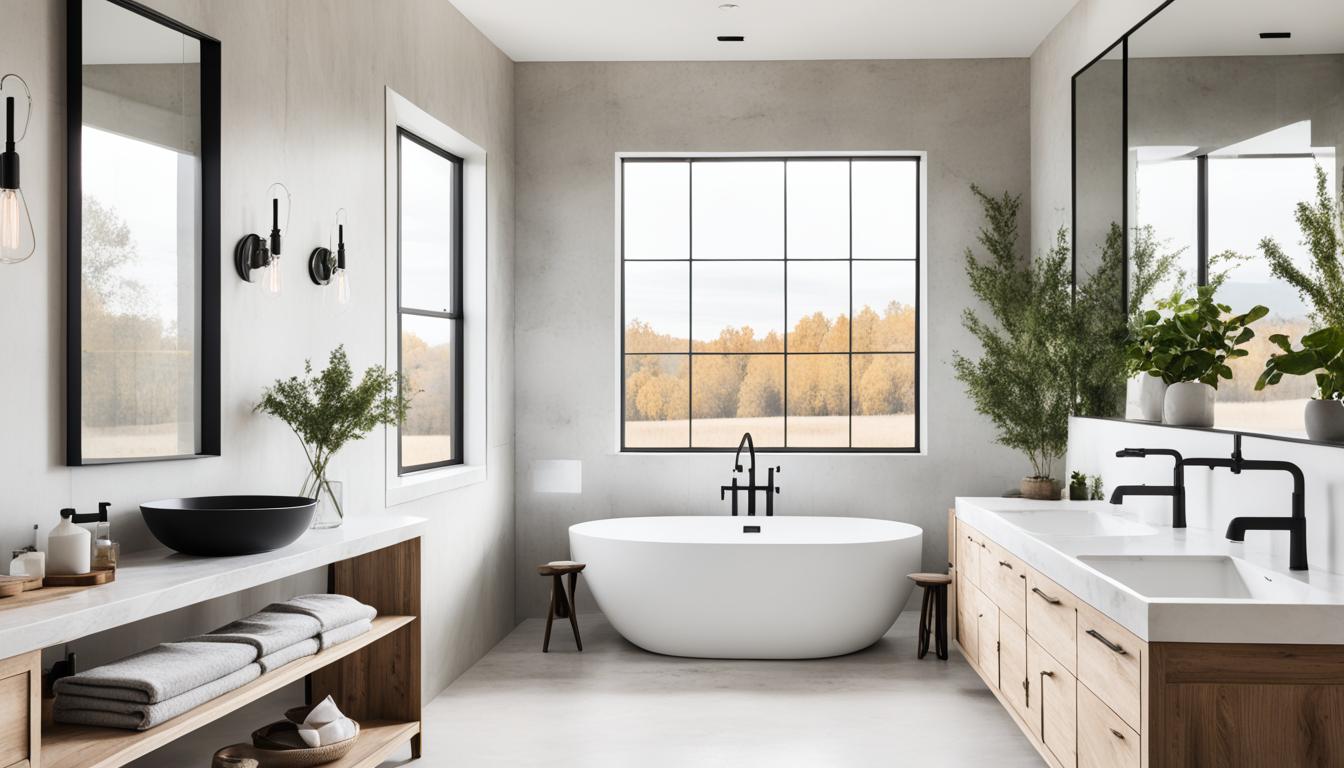 Chic Grey Farmhouse Bathroom Ideas & Trends