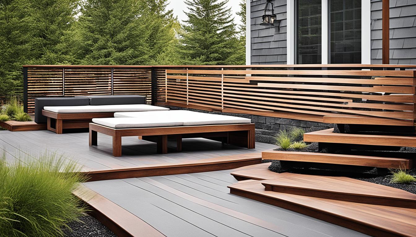 Chic Horizontal Wood Deck Railing Designs & Ideas