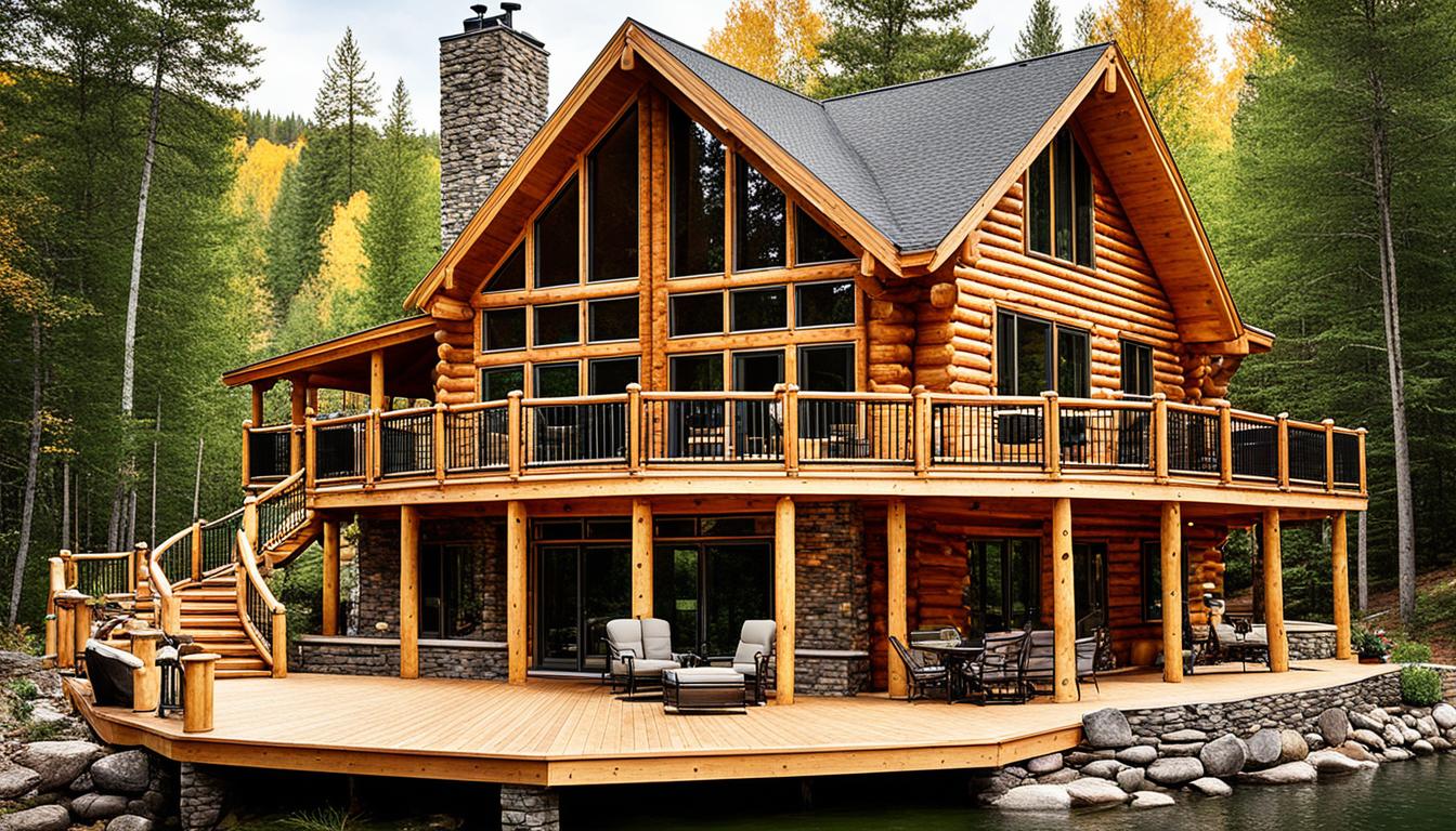 Inspiring Log Cabin Deck Railing Ideas for You