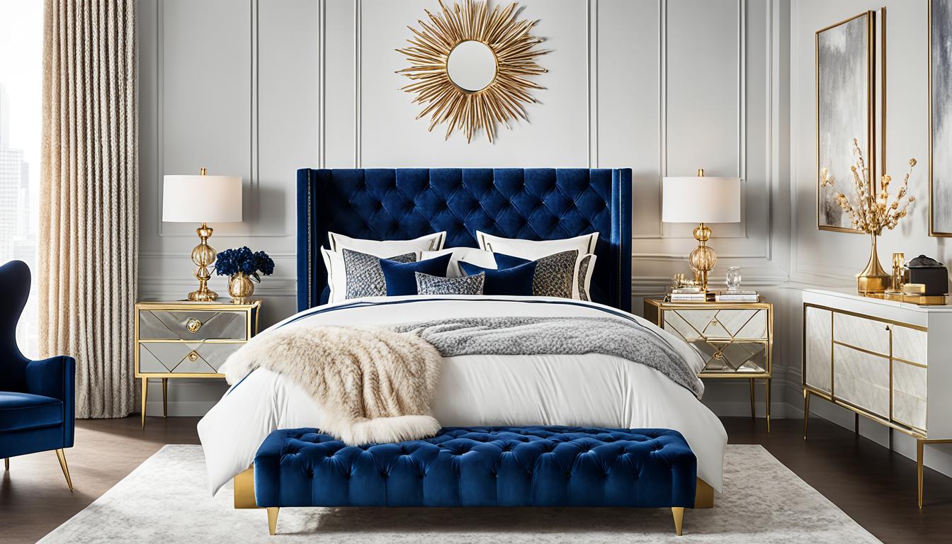 Navy Blue and Gold Bedroom Ideas | Chic Decor Tips