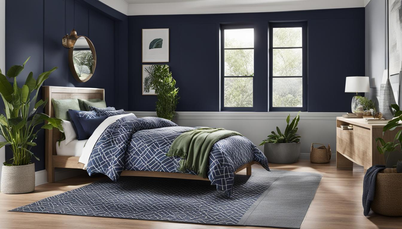 Navy Blue and Grey Bedroom Ideas for Serene Decor