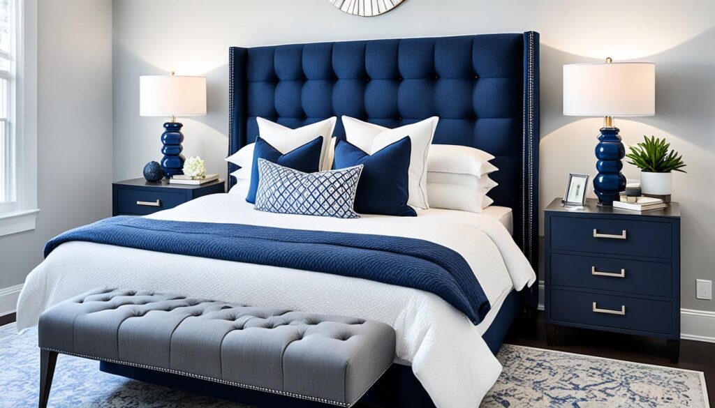 Navy Blue Headboard Bedroom Ideas for Chic Decor