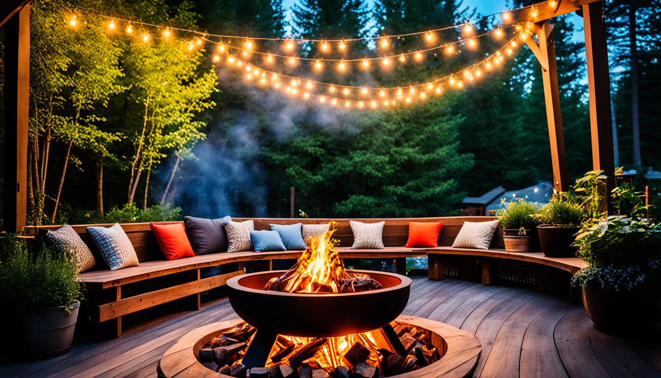 Cozy Deck with Fire Pit Ideas for Your Backyard
