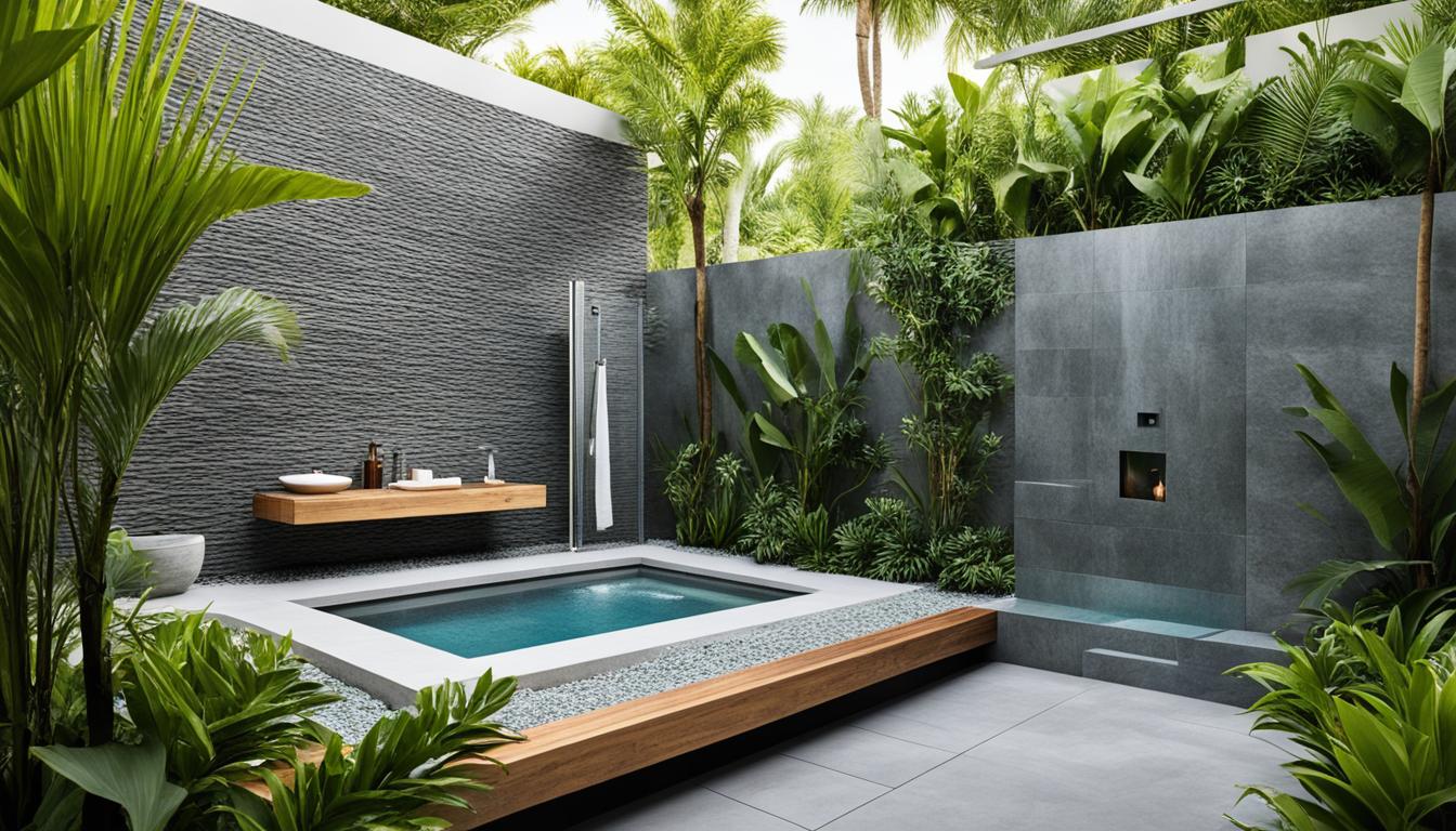 Chic Outdoor Toilet Ideas for Pool Area Oasis