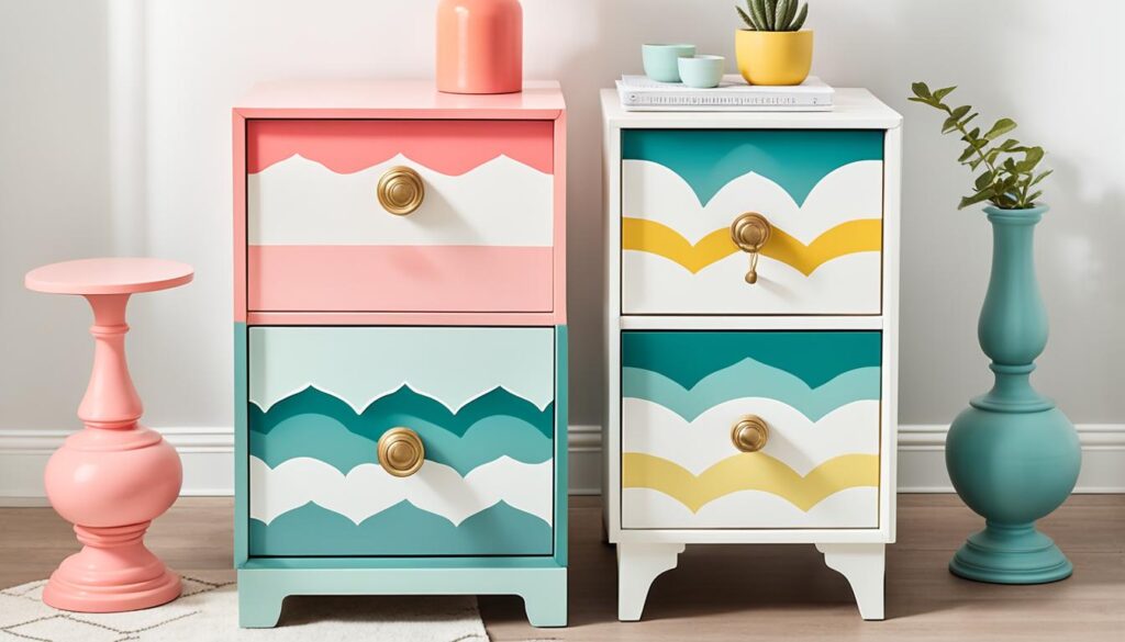Bringing Color to Bedrooms: Painted Nightstand Ideas