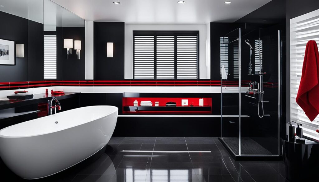 Red and Black Bathroom Ideas for Bold Interiors