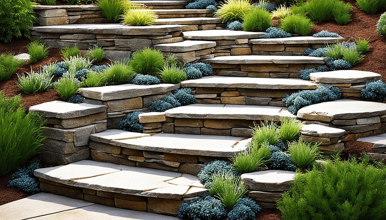 Creative Retaining Wall with Stairs Ideas