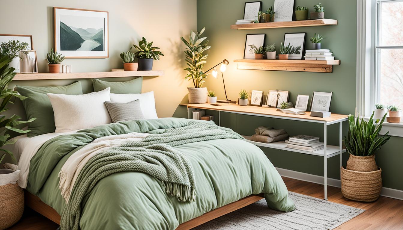 Sage Green Dorm Room
