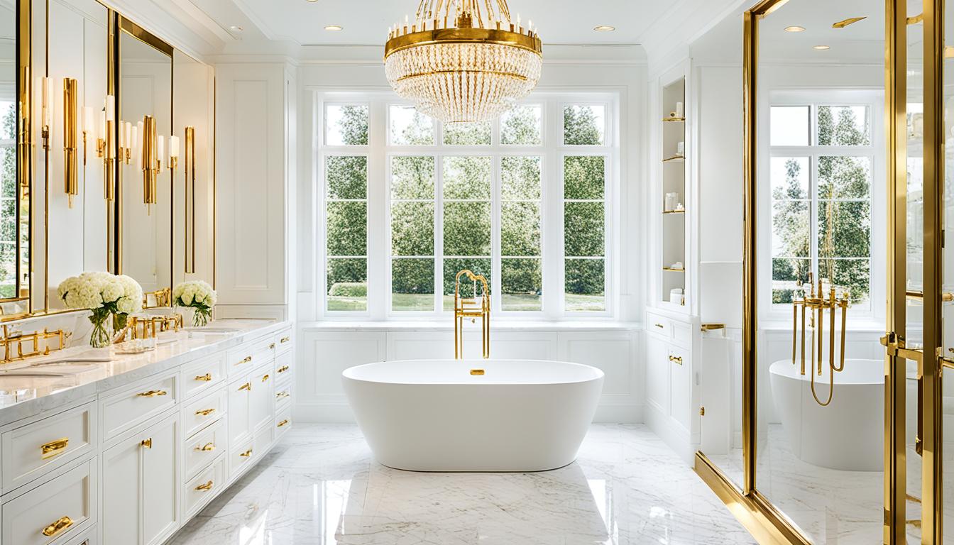 Luxurious White and Gold Bathroom Ideas