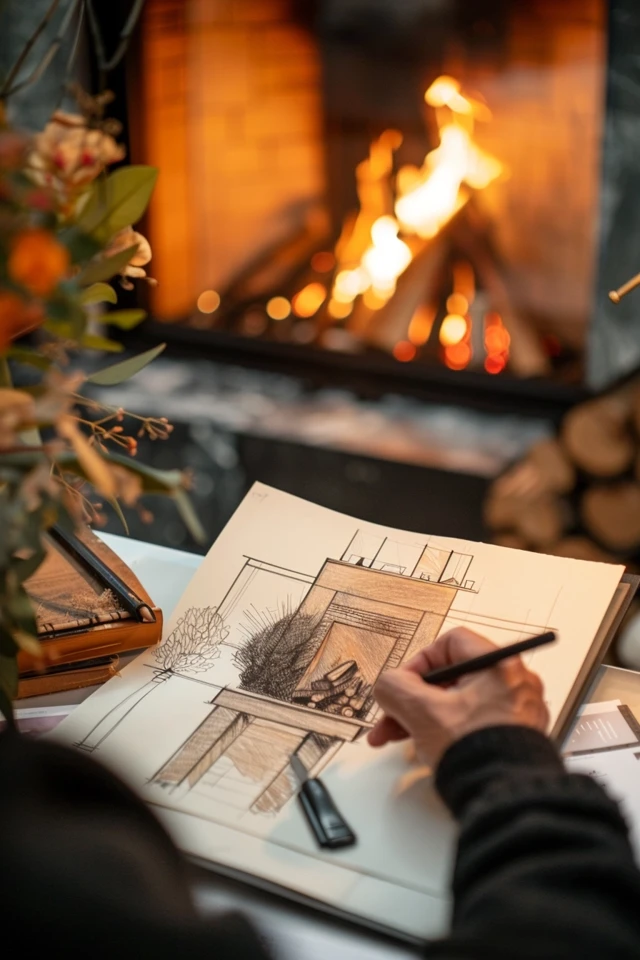 How To Draw A Fireplace Easy: Artistic Steps