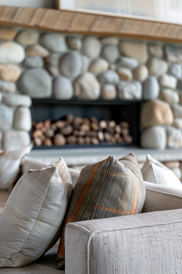 Cozy Up With River Rock Fireplace Ideas!