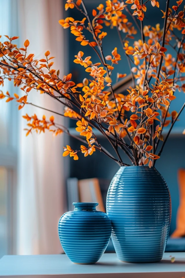 Refresh Your Autumn Home with Blue Fall Decor Ideas