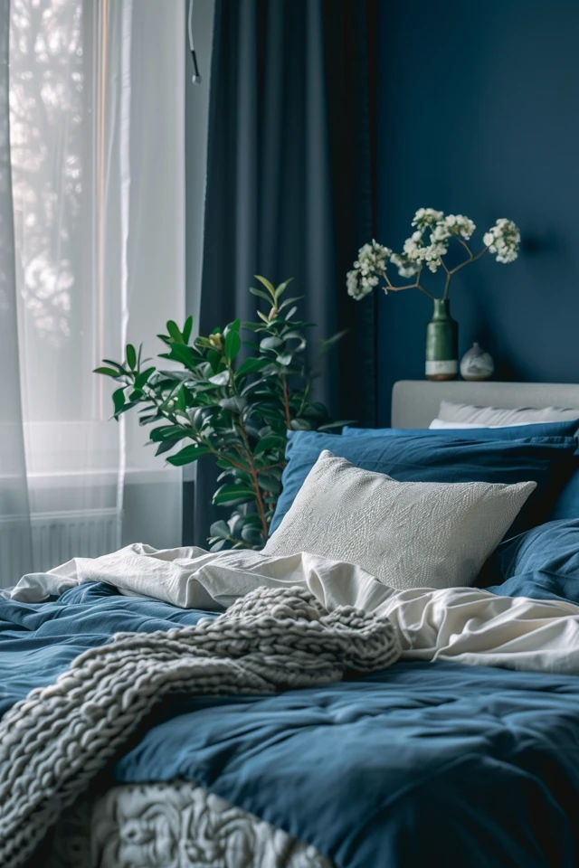 Navy Blue and Grey Bedroom Ideas for Serene Decor