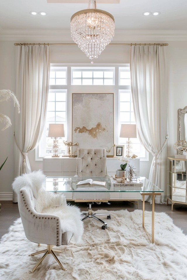 Glamorous Home Office: Luxurious Touches