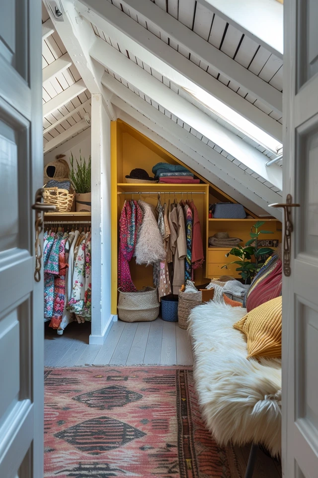 Attic Dressing Room: Glamorous and Spacious