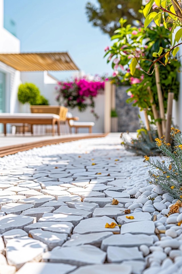 White Stone Landscaping Ideas to Transform Your Yard