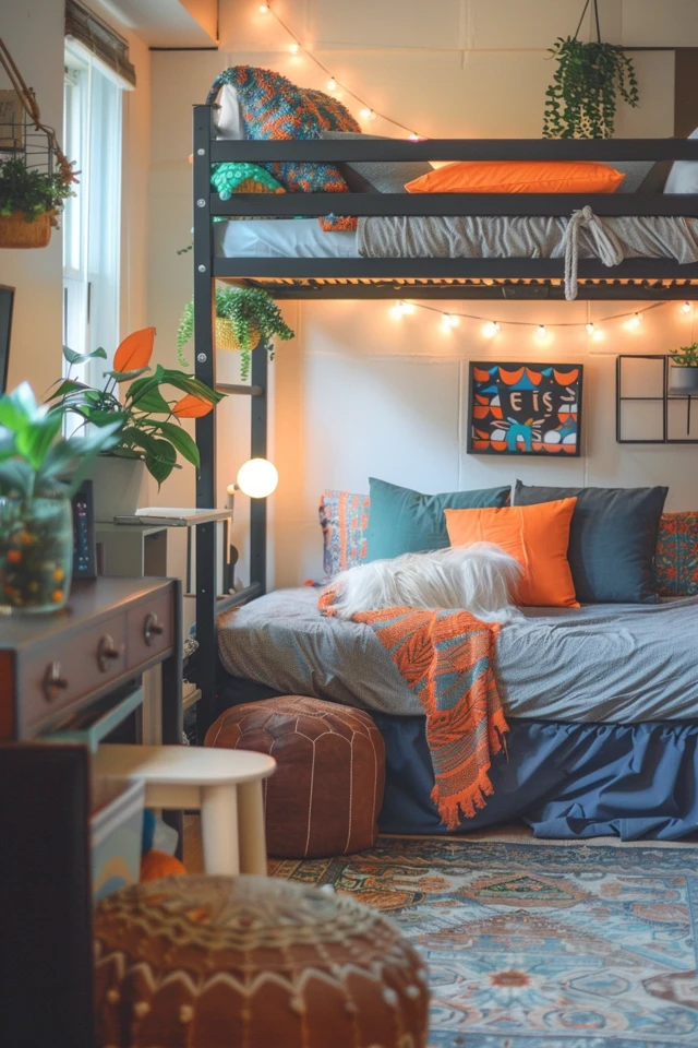 Maximize Space with Dorm Room Ideas Lofted Bed