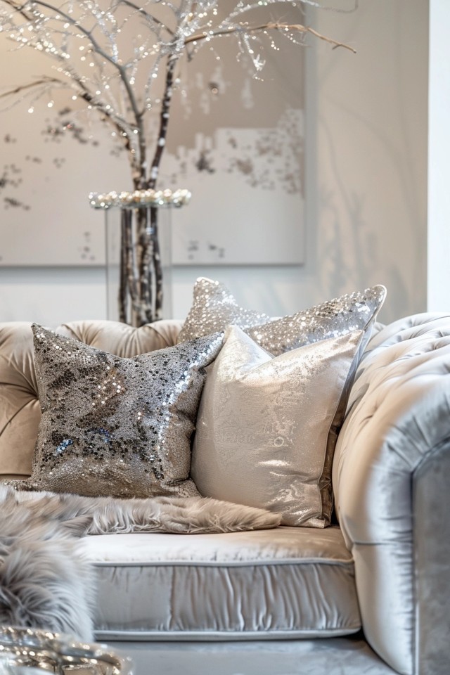 Sophisticated Glam Decor: Silver Pieces