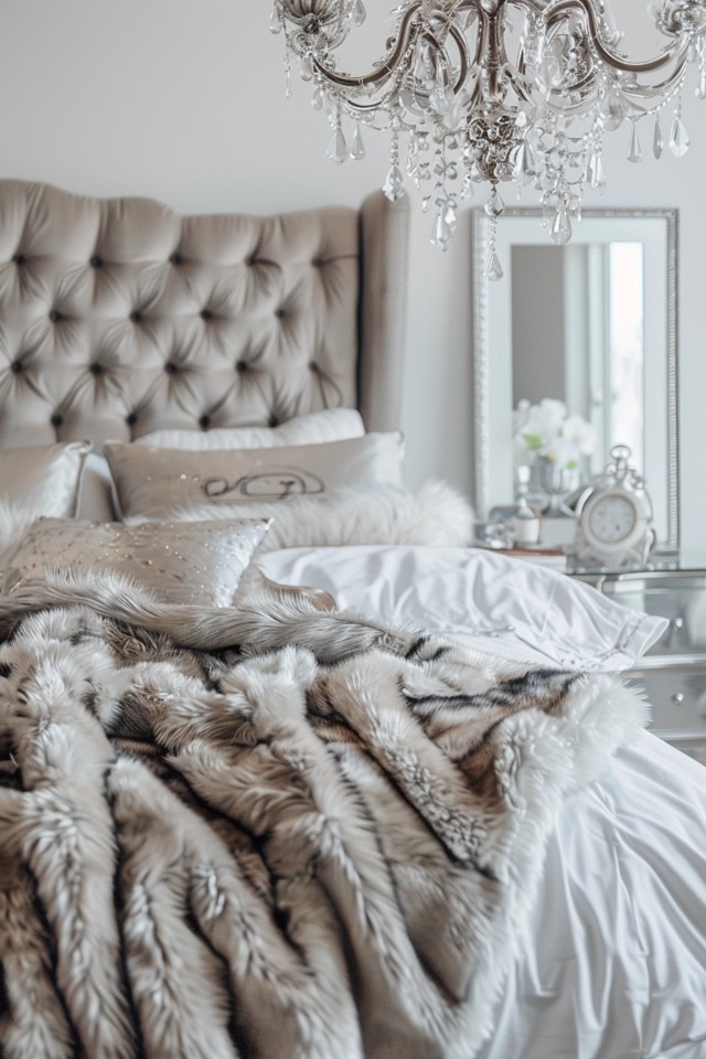 Glamorous Bedroom: Silver Accents