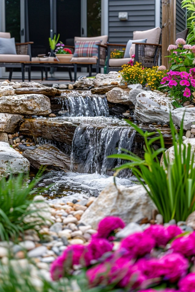Small Pondless Waterfall Ideas For Cozy Backyards