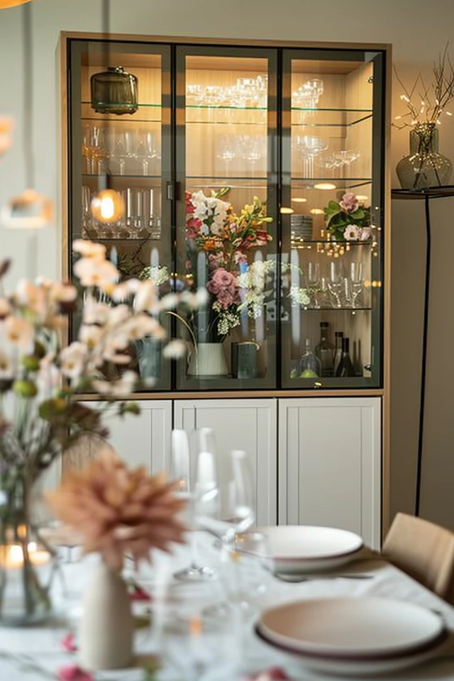 5 Tips for Showcasing Dining Room Glass Cabinet Display