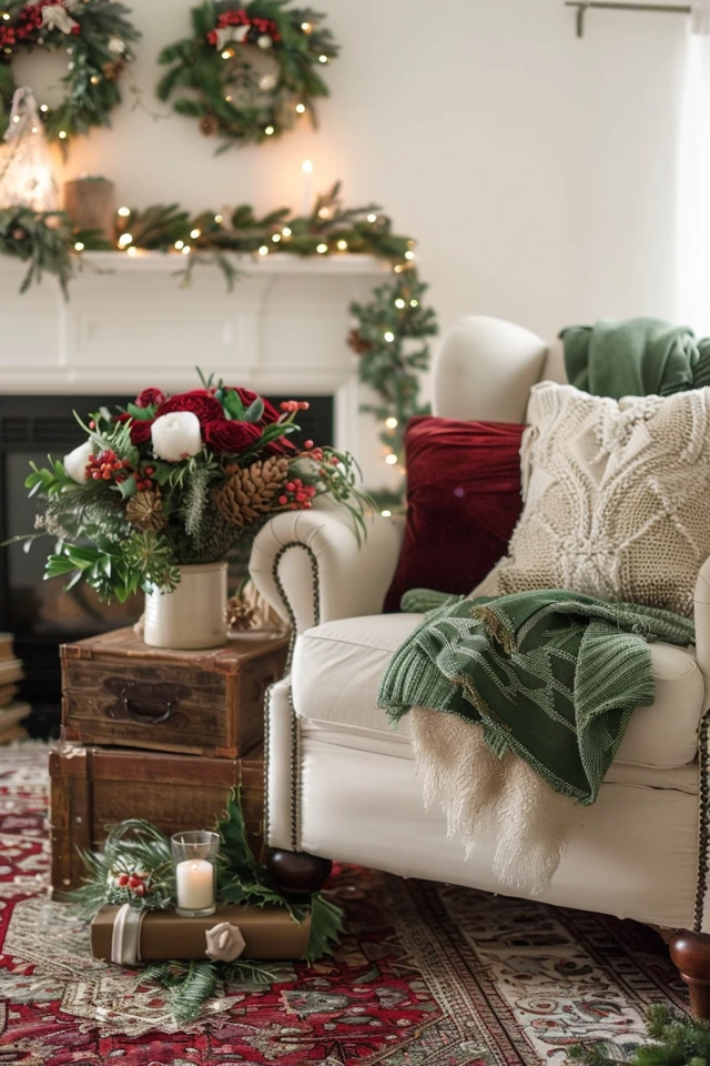 Blend Old and New with Christmas Theme Home Decor