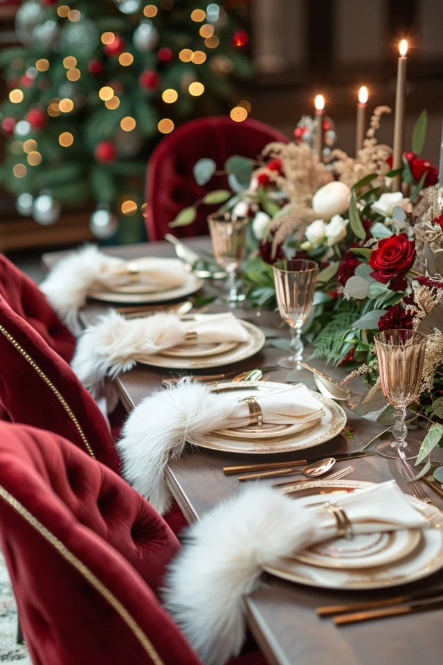 Elegant Seating with Christmas Theme Dining Chairs