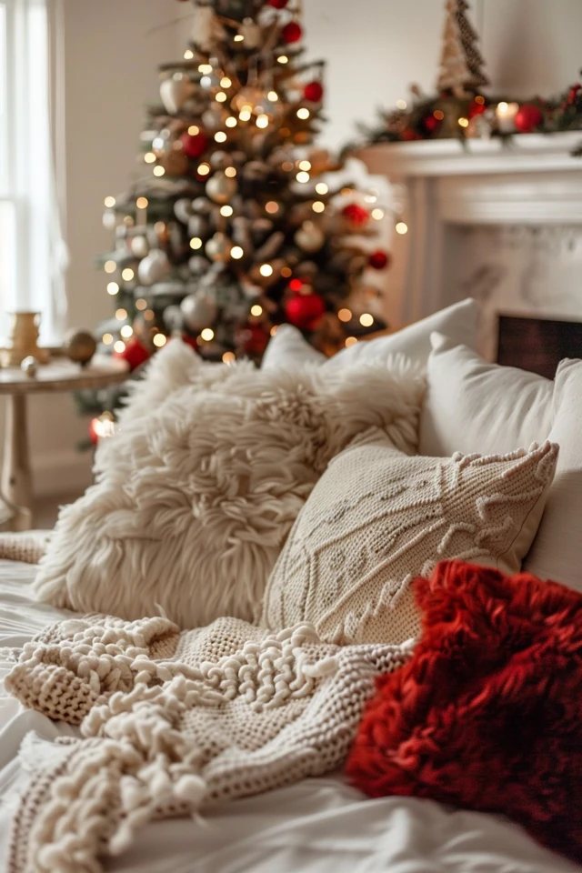 Cozy Christmas Theme Bedroom Decor Ideas