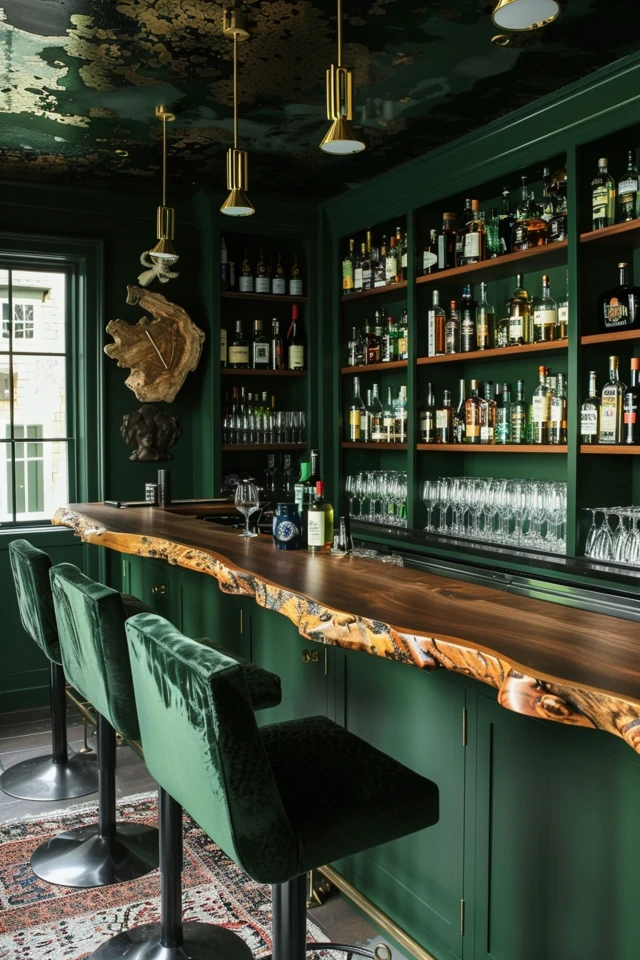 5 Home Bar Design Tips Using Green Accents